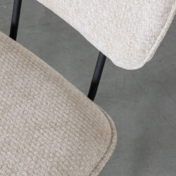 LABEL51 Eetkamerstoel Liva - Naturel - Elite - Zwart Metalen Frame