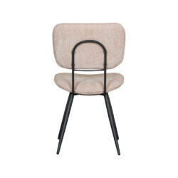 LABEL51 Eetkamerstoel Liva - Clay - Elite - Zwart Metalen Frame