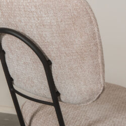 LABEL51 Eetkamerstoel Liva - Clay - Elite - Zwart Metalen Frame