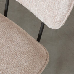 LABEL51 Eetkamerstoel Liva - Clay - Elite - Zwart Metalen Frame