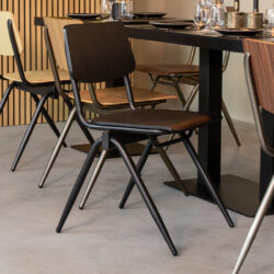 pro_92642_img_8818253 LABEL51 Eetkamerstoel Solid - Zwart - Hout - Zwart Metalen Frame