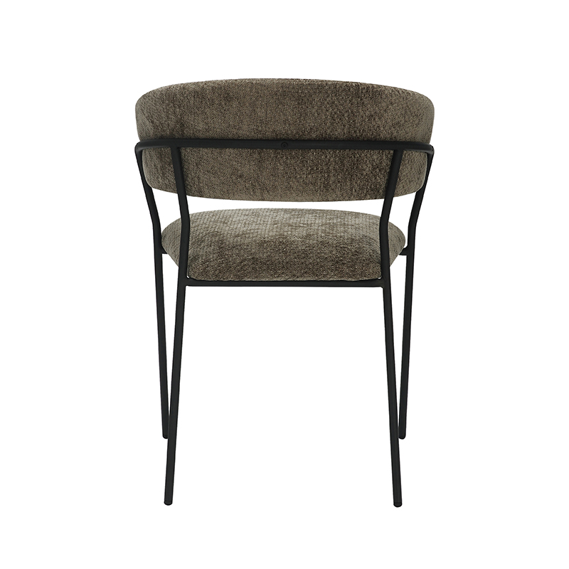 LABEL51 Eetkamerstoel Luuk - Hunter - Elite - Zwart Metalen Frame