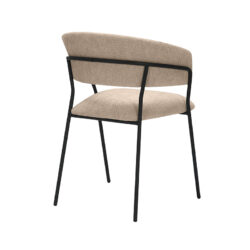 LABEL51 Eetkamerstoel Luuk - Clay - Elite - Zwart Metalen Frame