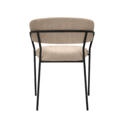 LABEL51 Eetkamerstoel Luuk - Clay - Elite - Zwart Metalen Frame