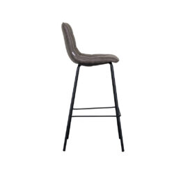 LABEL51 Barkruk Bistro - Antraciet - Micro Suede - Hoog