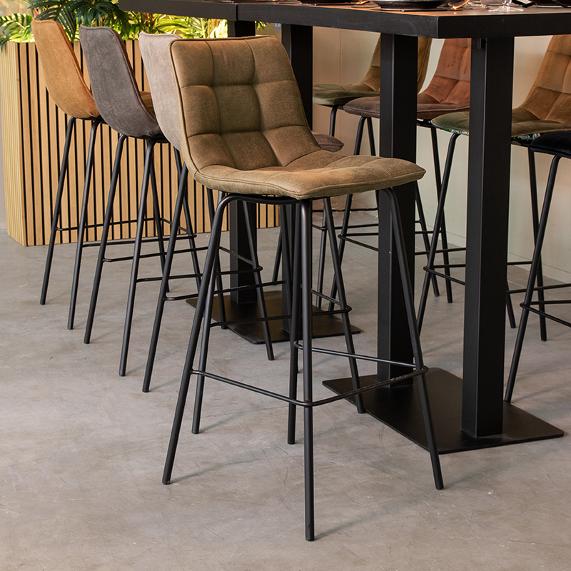 pro_92786_img_8779728 LABEL51 Barkruk Bistro - Moss - Micro Suede - Hoog