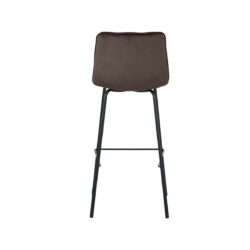 LABEL51 Barkruk Bistro - Taupe - Fluweel - Hoog