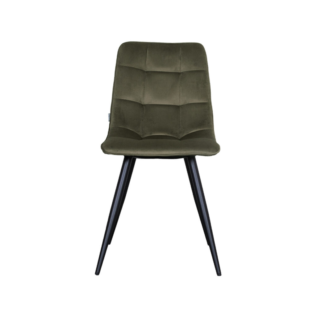 pro_93013_img_8813787 LABEL51 Eetkamerstoel Bistro - Hunter - Fluweel - Zwart Metalen Frame