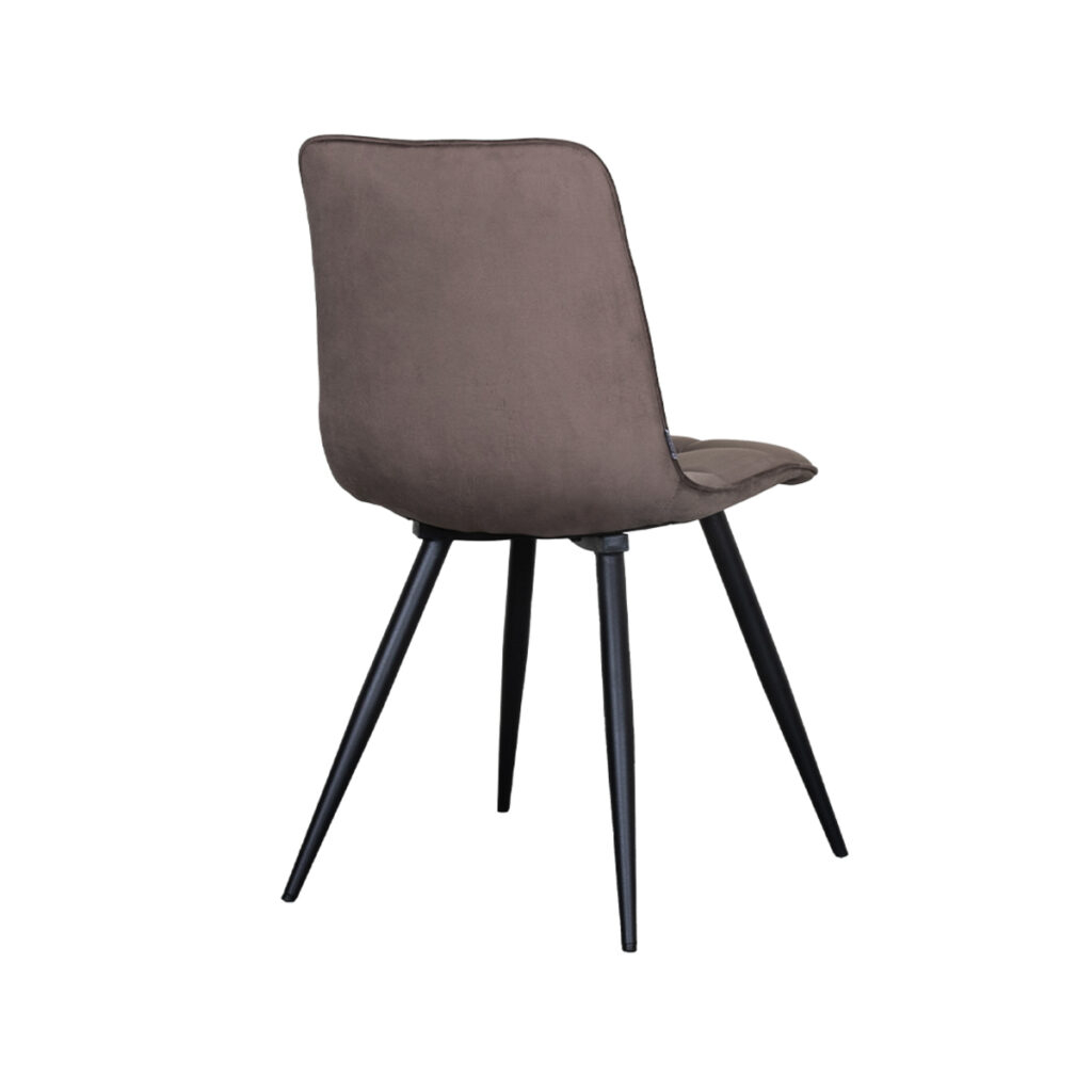 pro_93015_img_8813812 LABEL51 Eetkamerstoel Bistro - Taupe - Fluweel - Zwart Metalen Frame