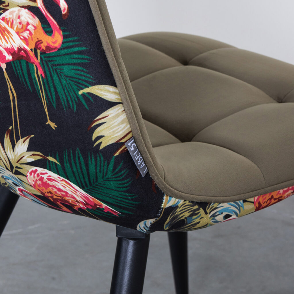 pro_93019_img_8813796 LABEL51 Eetkamerstoel Bistro - Hunter - Fluweel - Zwart Metalen Frame