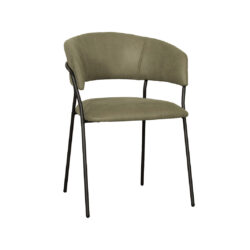 pro_93126_img_8771147 LABEL51 Eetkamerstoel Luuk - Moss - Micro Suede - Zwart Metalen Frame