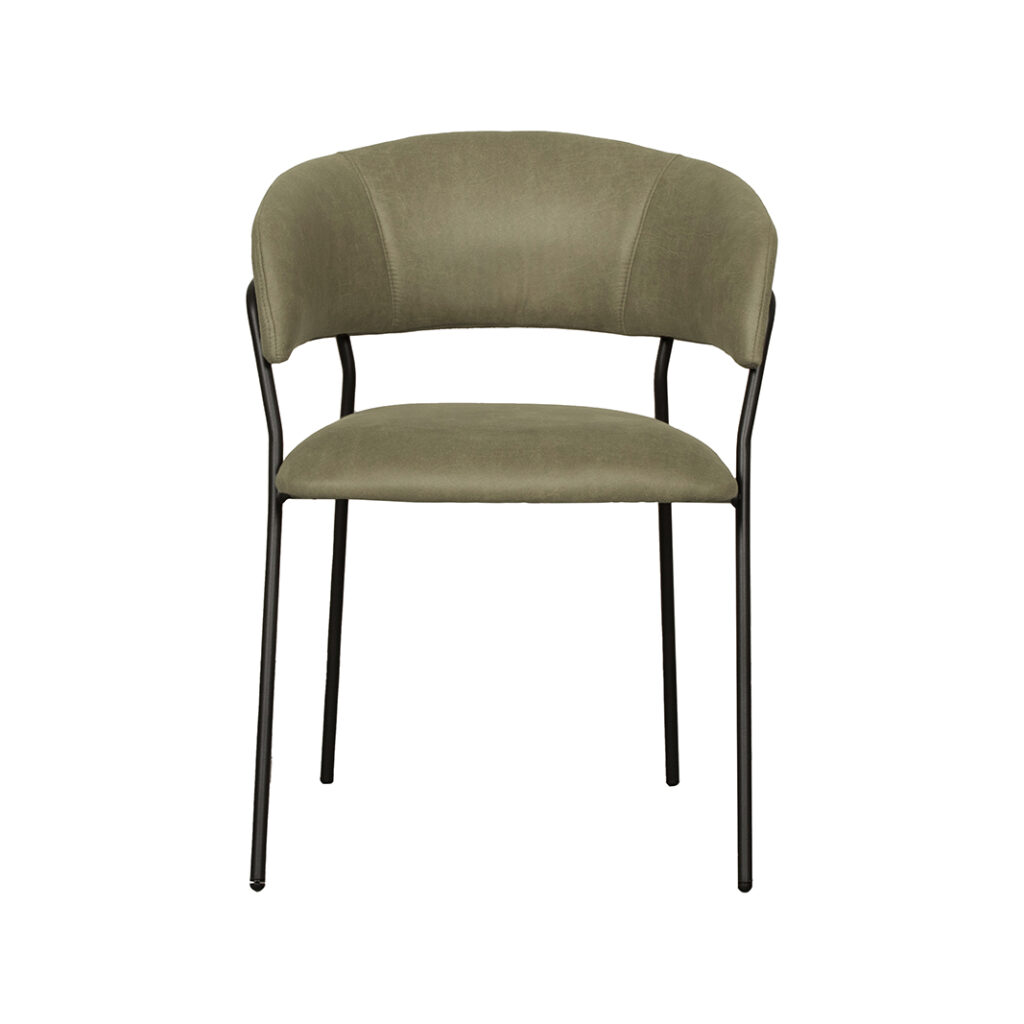 pro_93126_img_8771148 LABEL51 Eetkamerstoel Luuk - Moss - Micro Suede - Zwart Metalen Frame