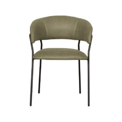 pro_93126_img_8771148 LABEL51 Eetkamerstoel Luuk - Moss - Micro Suede - Zwart Metalen Frame