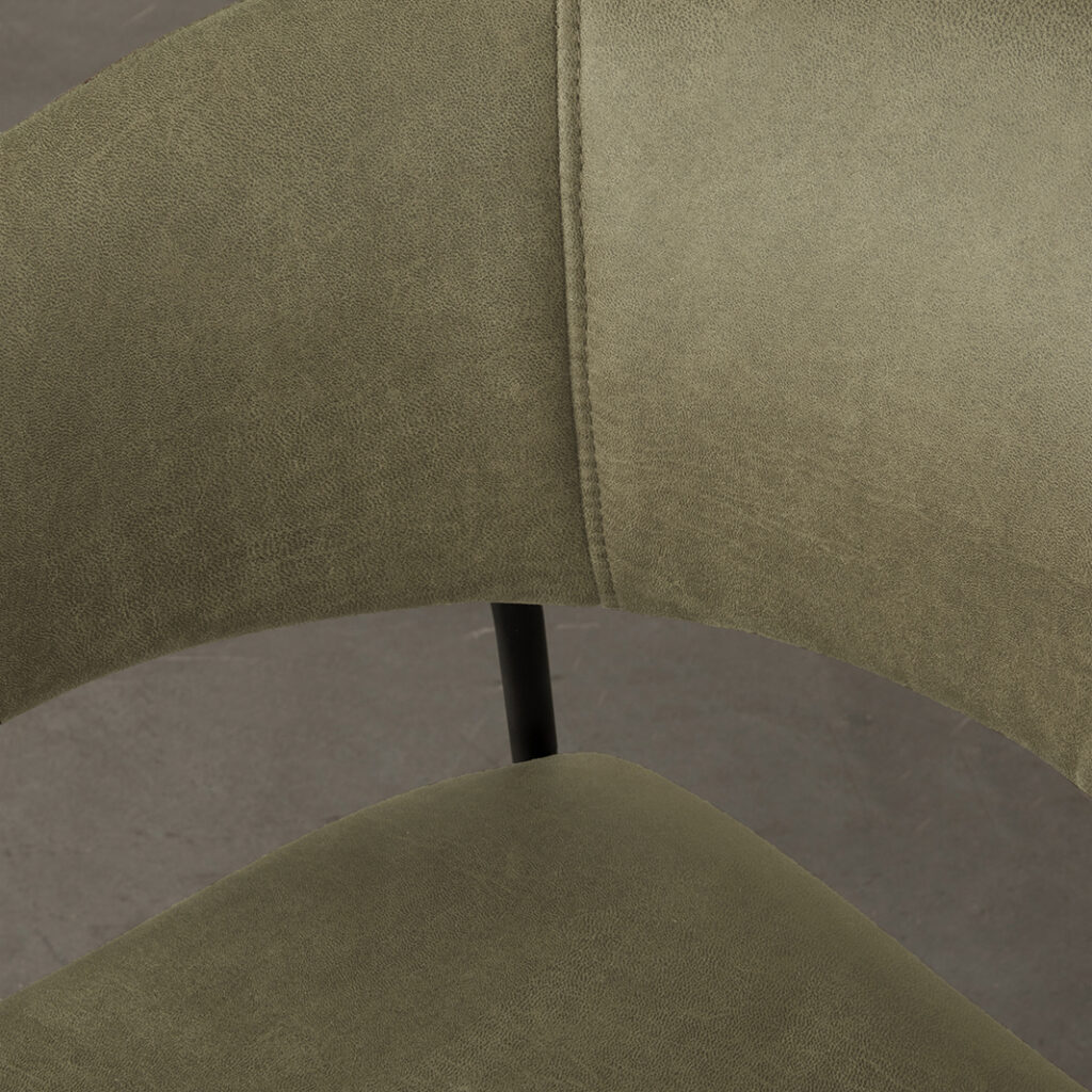 pro_93126_img_8771151 LABEL51 Eetkamerstoel Luuk - Moss - Micro Suede - Zwart Metalen Frame