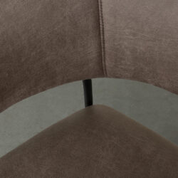 LABEL51 Eetkamerstoel Luuk - Taupe - Micro Suede - Zwart Metalen Frame