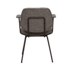 LABEL51 Eetkamerstoel Loreto - Mushroom - Royal Boucle - Brons Metalen Frame