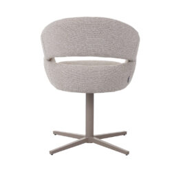 LABEL51 Eetkamerstoel Donna - Naturel - Royal Boucle - Taupe Metalen Frame