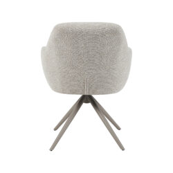 LABEL51 Eetkamerstoel Sayuri - Naturel - Royal Boucle - Taupe Metalen Frame