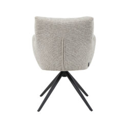 LABEL51 Eetkamerstoel Padua - Naturel - Royal Boucle - Zwart Metalen Frame