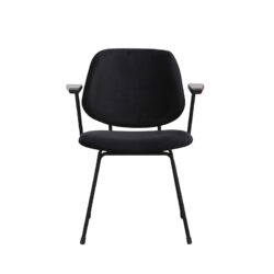 pro_96722_img_8814195 LABEL51 Eetkamerstoel Gastron - Zwart - Fluweel - Zwart Metalen Frame