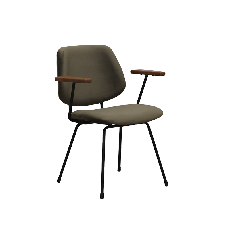 pro_96723_img_8814186 LABEL51 Eetkamerstoel Gastron - Hunter - Fluweel - Zwart Metalen Frame