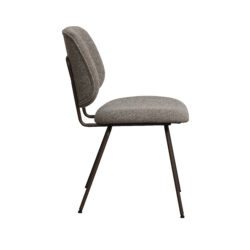 LABEL51 Eetkamerstoel Ravenna - Mushroom - Royal Boucle - Brons Metalen Frame