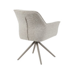 LABEL51 Eetkamerstoel Kimora - Naturel - Royal Boucle - Taupe Metalen Frame