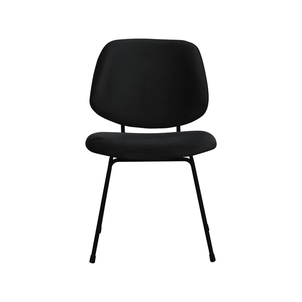 pro_96747_img_8813719 LABEL51 Eetkamerstoel Bello - Zwart - Fluweel - Zwart Metalen Frame