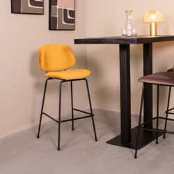 pro_96753_img_8812331 LABEL51 Barkruk Bello - Oker - Fluweel - Hoog