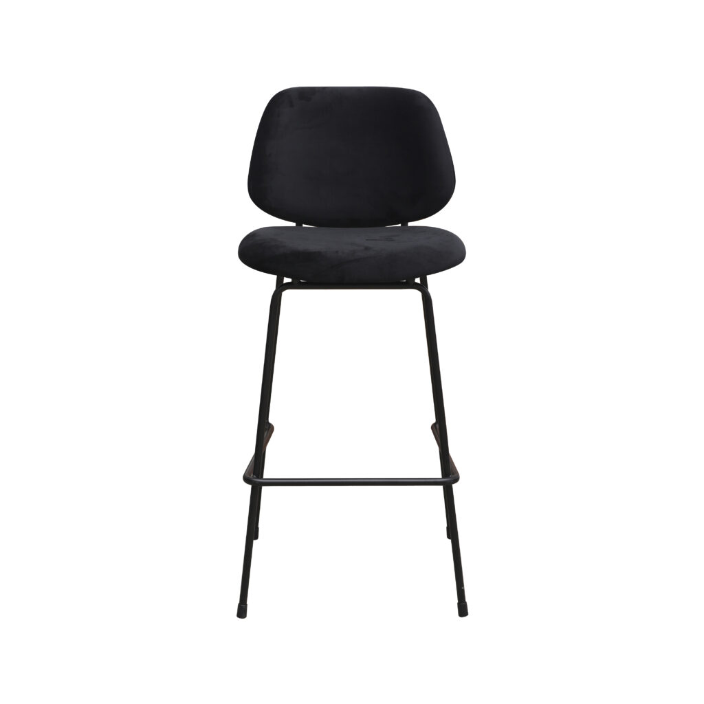 pro_96754_img_8812341 LABEL51 Barkruk Bello - Zwart - Fluweel - Hoog