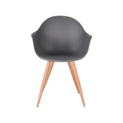 LABEL51 Eetkamerstoel Parma - Antraciet - PP - Naturel Houtlook Frame