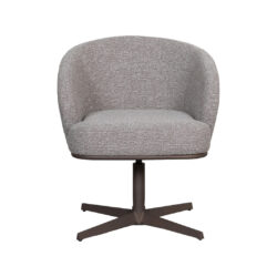 LABEL51 Eetkamerstoel Cannes - Mushroom - Royal Boucle - Brons Metalen Frame