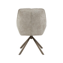 LABEL51 Eetkamerstoel Reims - Naturel - Haga - Brons Metalen Frame