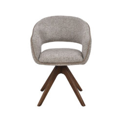 LABEL51 Eetkamerstoel Osuma - Beige - Prestige - Walnoot Houten Frame