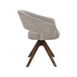 LABEL51 Eetkamerstoel Osuma - Beige - Prestige - Walnoot Houten Frame