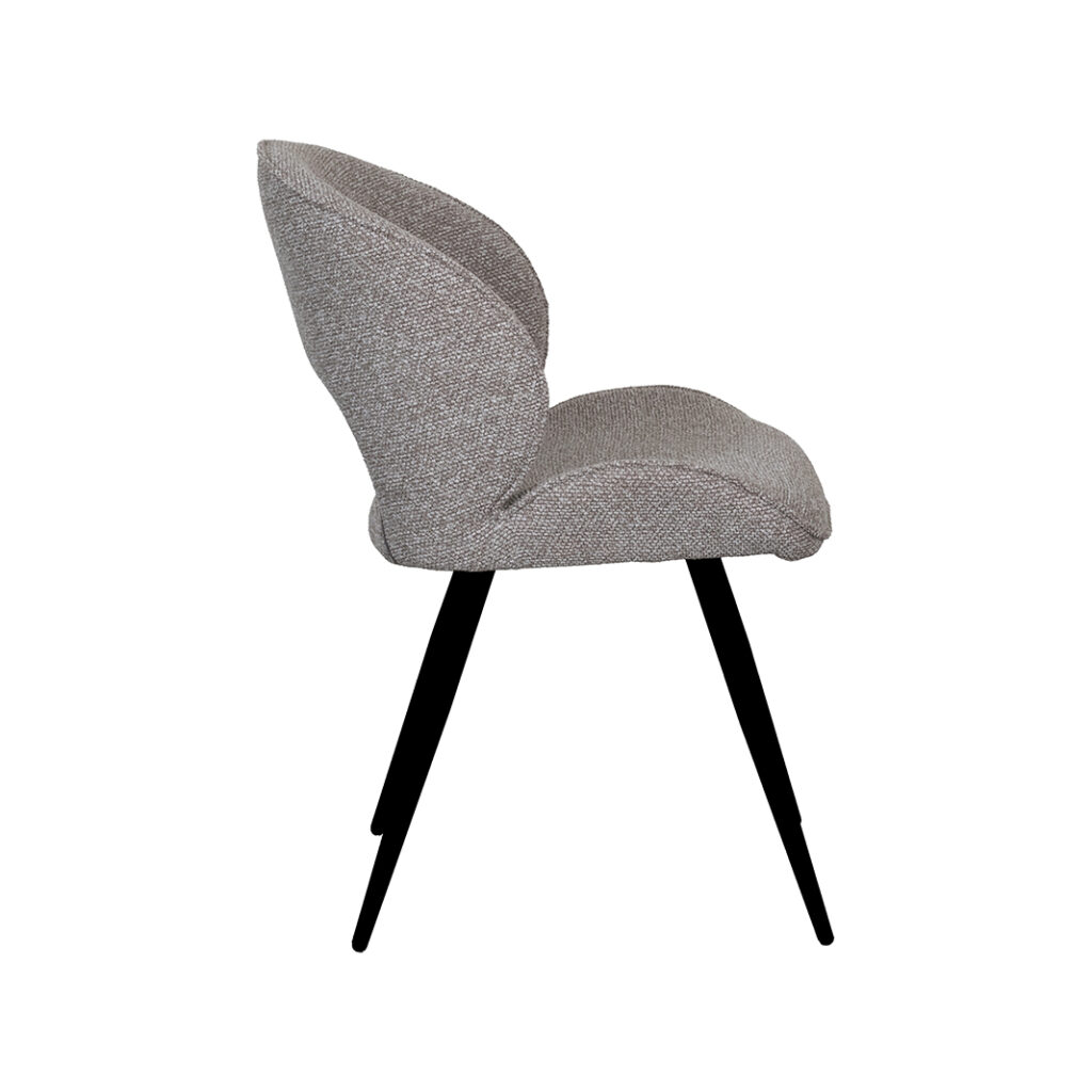 pro_107684_img_8942250 LABEL51 Eetkamerstoel Sakura - Mushroom - Royal Boucle - Zwart Metalen Frame