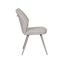 LABEL51 Eetkamerstoel Silvain - Naturel - Royal Boucle - Taupe Metalen Frame