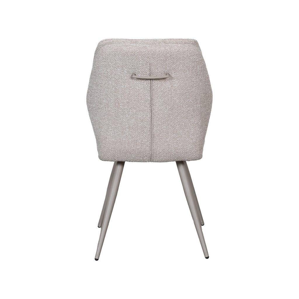 LABEL51 Eetkamerstoel Silvain - Naturel - Royal Boucle - Taupe Metalen Frame