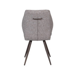 LABEL51 Eetkamerstoel Silvain - Mushroom - Royal Boucle - Brons Metalen Frame