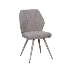 LABEL51 Eetkamerstoel Silvain - Mushroom - Royal Boucle - Taupe Metalen Frame