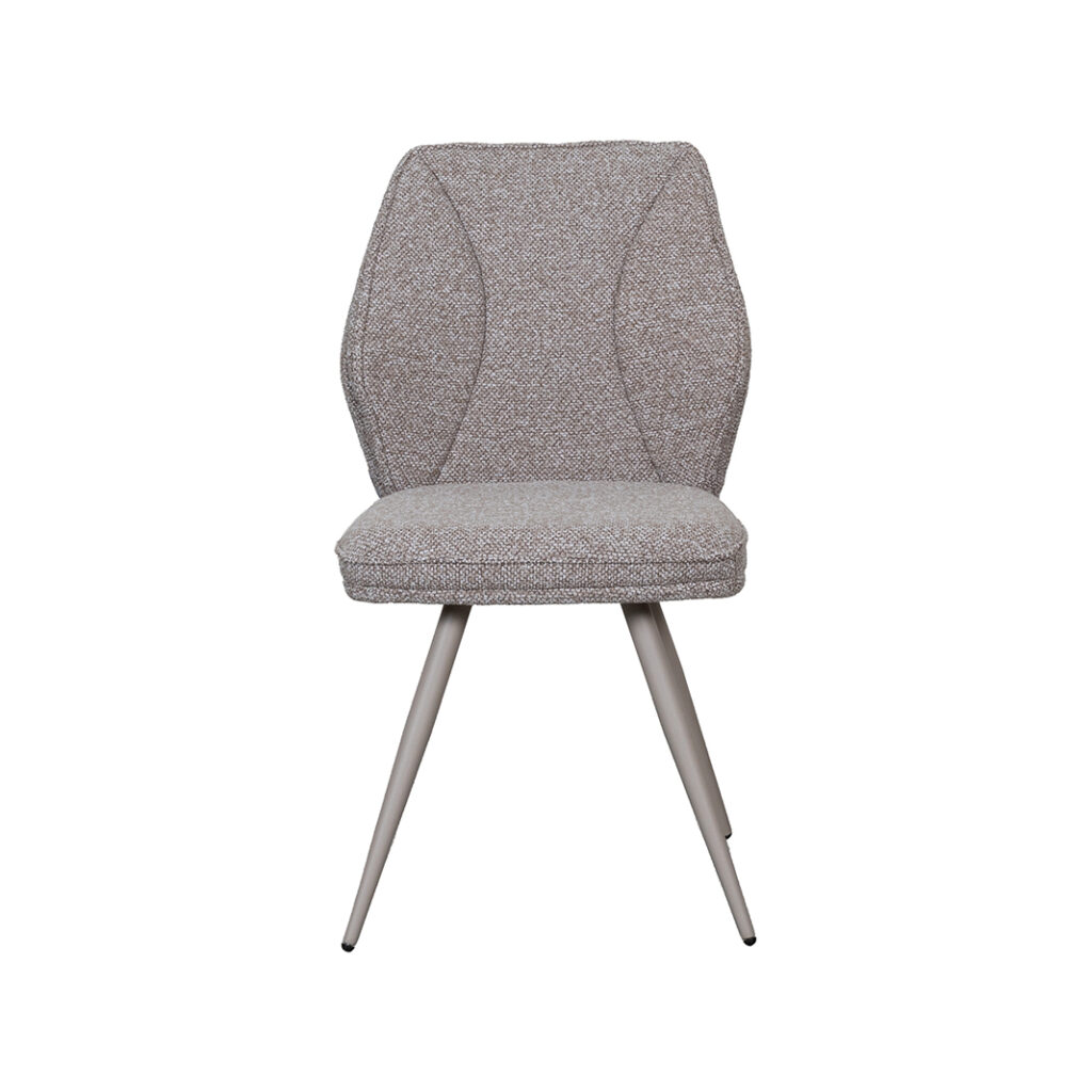 LABEL51 Eetkamerstoel Silvain - Mushroom - Royal Boucle - Taupe Metalen Frame