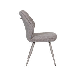 LABEL51 Eetkamerstoel Silvain - Mushroom - Royal Boucle - Taupe Metalen Frame