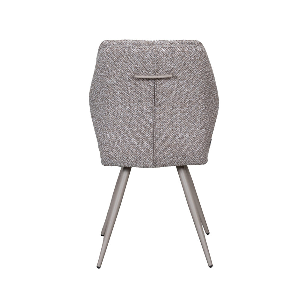LABEL51 Eetkamerstoel Silvain - Mushroom - Royal Boucle - Taupe Metalen Frame