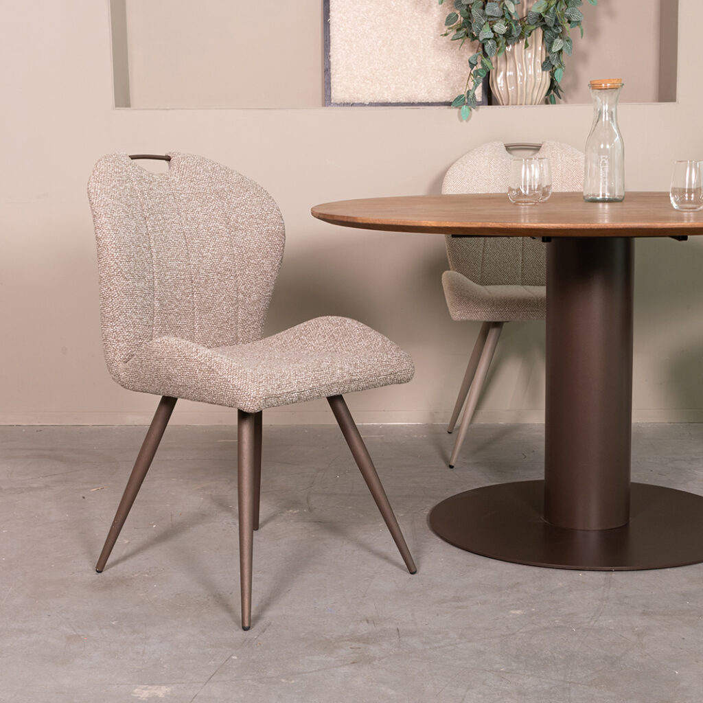 pro_107714_img_8942338 LABEL51 Eetkamerstoel Silly - Mushroom - Royal Boucle - Brons Metalen Frame