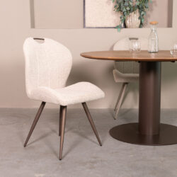 pro_107715_img_8942284 LABEL51 Eetkamerstoel Silly - Naturel - Royal Boucle - Brons Metalen Frame