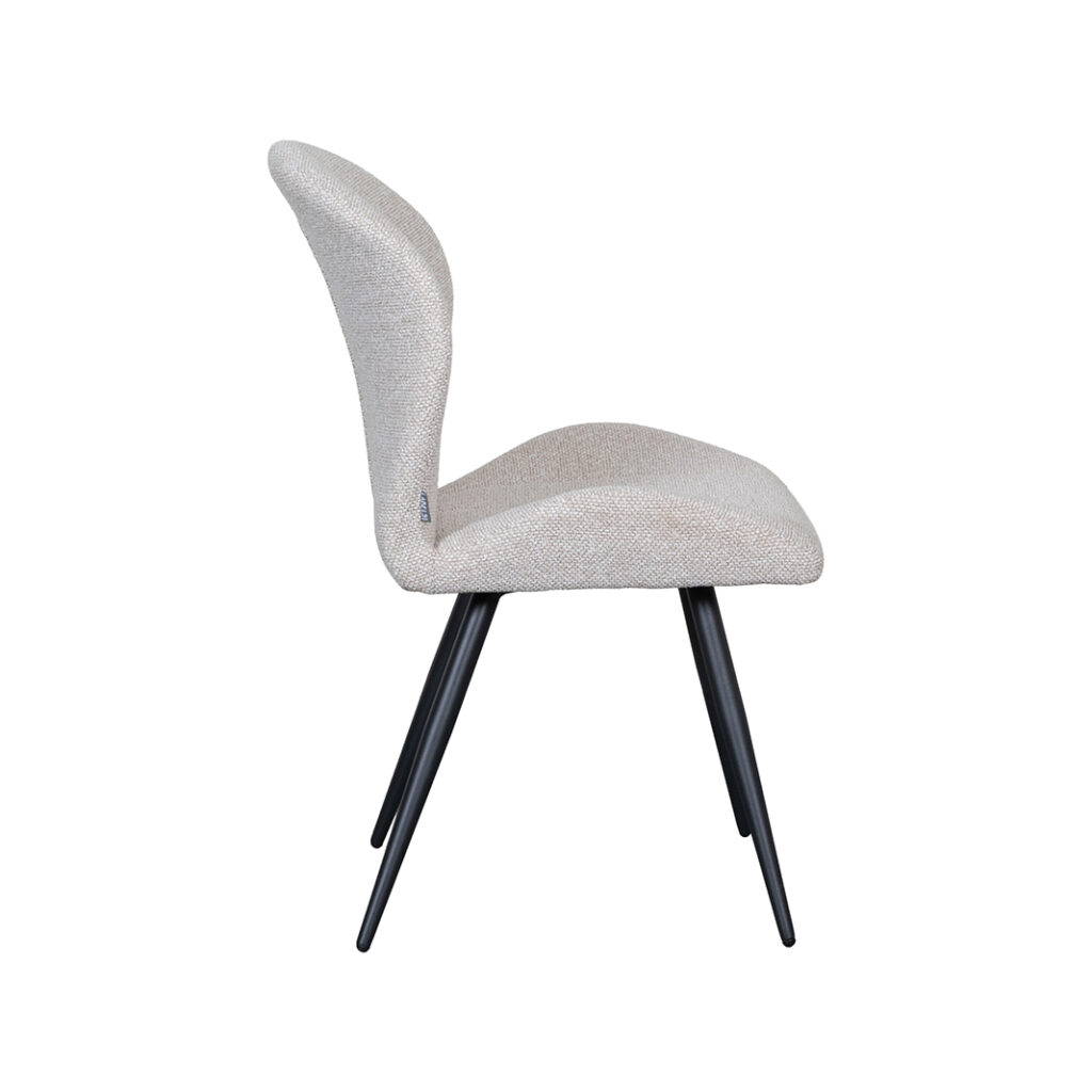 pro_107717_img_8942364 LABEL51 Eetkamerstoel Sil - Naturel - Royal Boucle - Zwart Metalen Frame