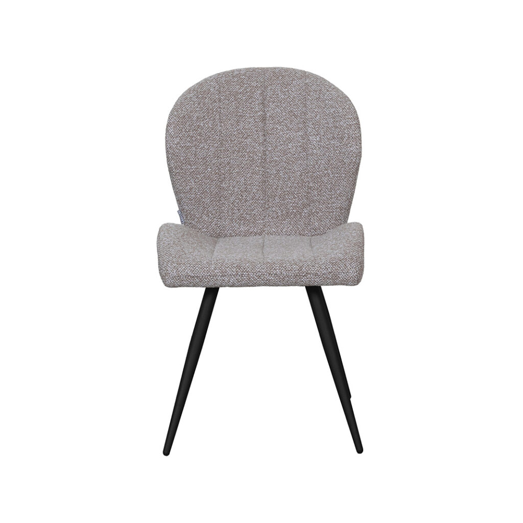 pro_107721_img_8942295 LABEL51 Eetkamerstoel Sil - Mushroom - Royal Boucle - Zwart Metalen Frame