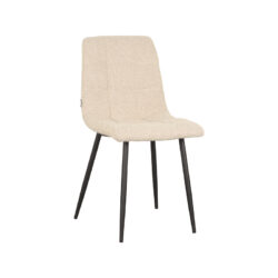 LABEL51 Eetkamerstoel Juul - Zand - Boucle - Zwart Metalen Frame