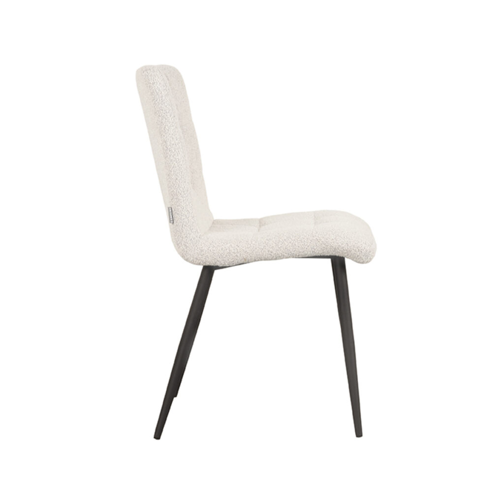 pro_81065_img_8882343 LABEL51 Eetkamerstoel Sam - Champagne - Boucle - Zwart Metalen Frame