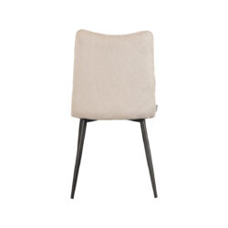 LABEL51 Eetkamerstoel Riv - Naturel - Cato - Zwart Metalen Frame